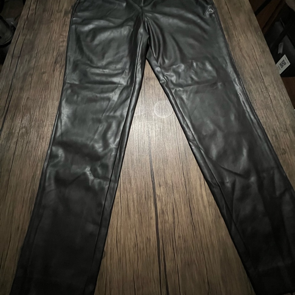 MICHAEL KORS Stretch Faux Leather Leggings Size 14 Black with TAG - Picture 6 of 6